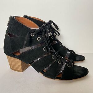 Lucky Brand Genevieve Black Lace-up Sandals Size 9.5